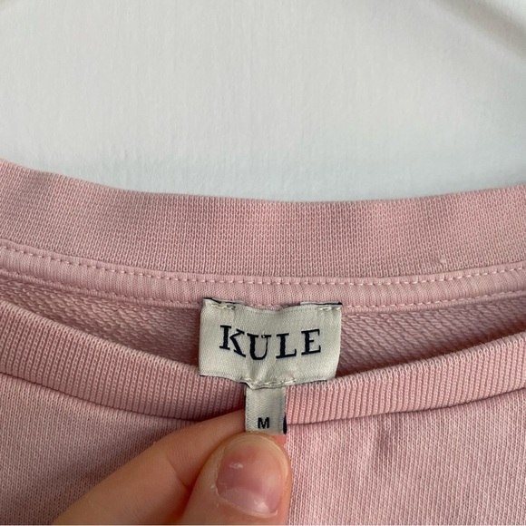 Kule the Summer Ombre Cropped Sweater Pink and Orange Sweatshirt Crew Neck M - Picture 9 of 14